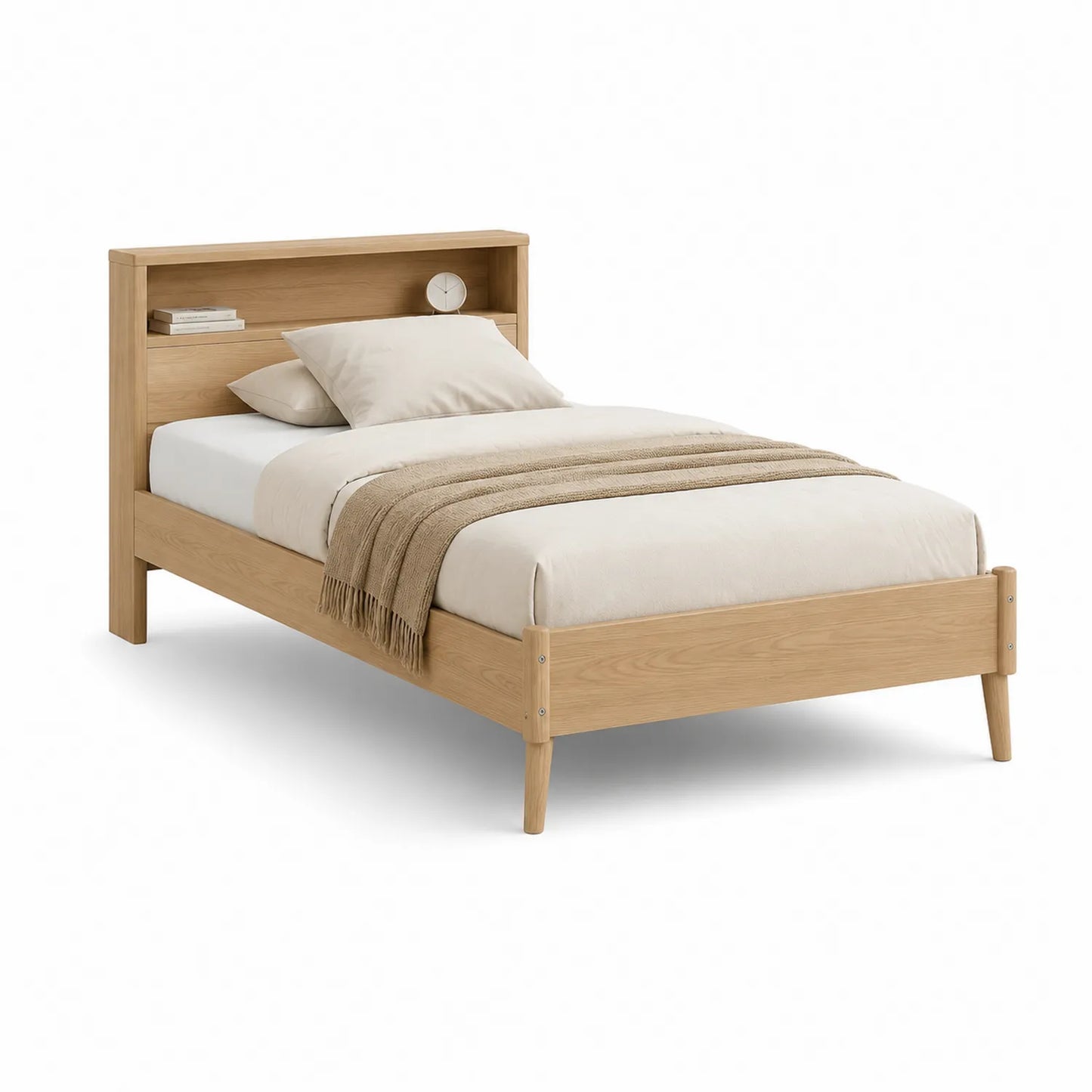 Einzelbett Holz 200x100cm Eiche