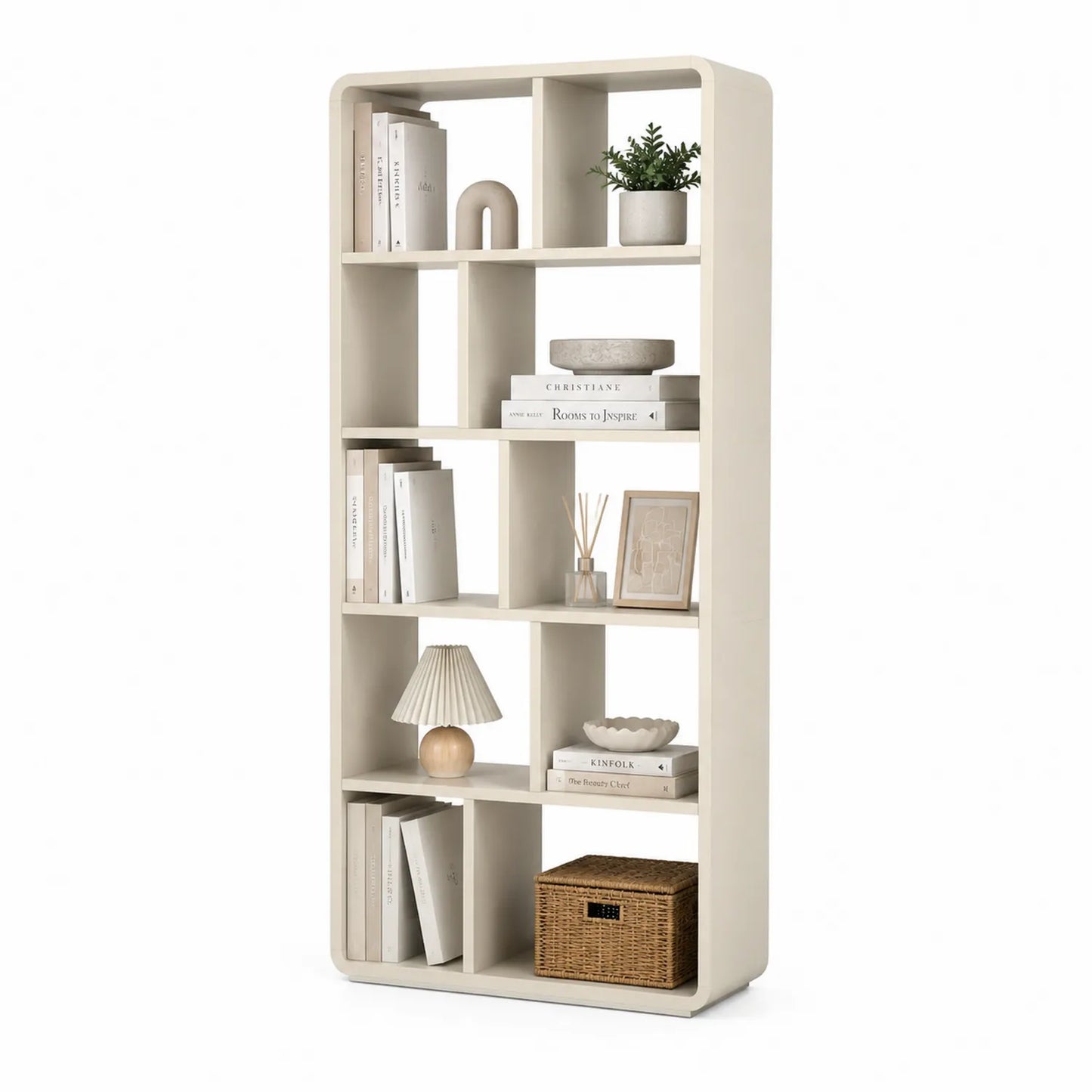 Holzregal Bücherregal Beige 172cm