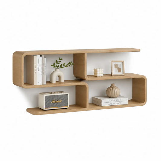 Wandregal MDF mit Eichenfurnier 80x20x40cm