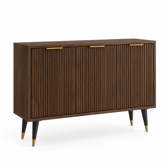 Holz Sideboard mit Metallgriffen 120cm x 40cm x 80cm