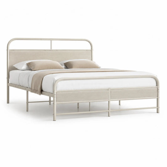 Metallbettgestell Doppelbett Beige 200x160 cm