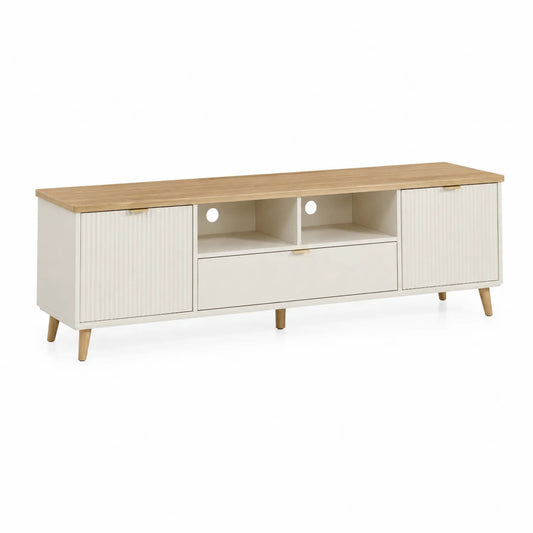 TV-Schrank MDF Holzoptik Weiß 180x50x40cm