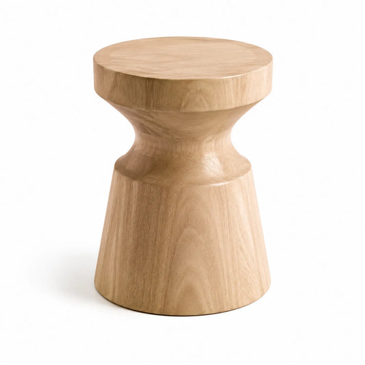 Runder Hocker aus Eichenholz 45cm hoch