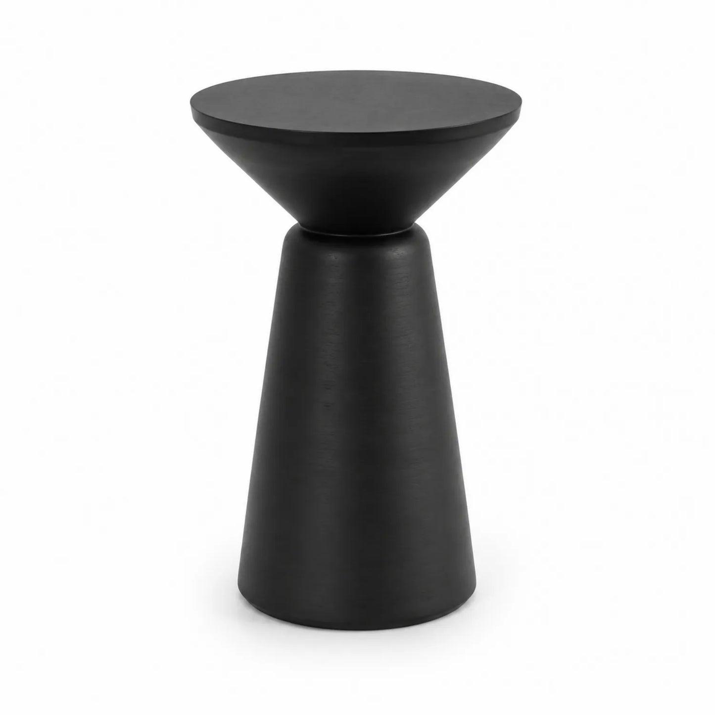 Runder Beistelltisch Schwarz Metall 45cm