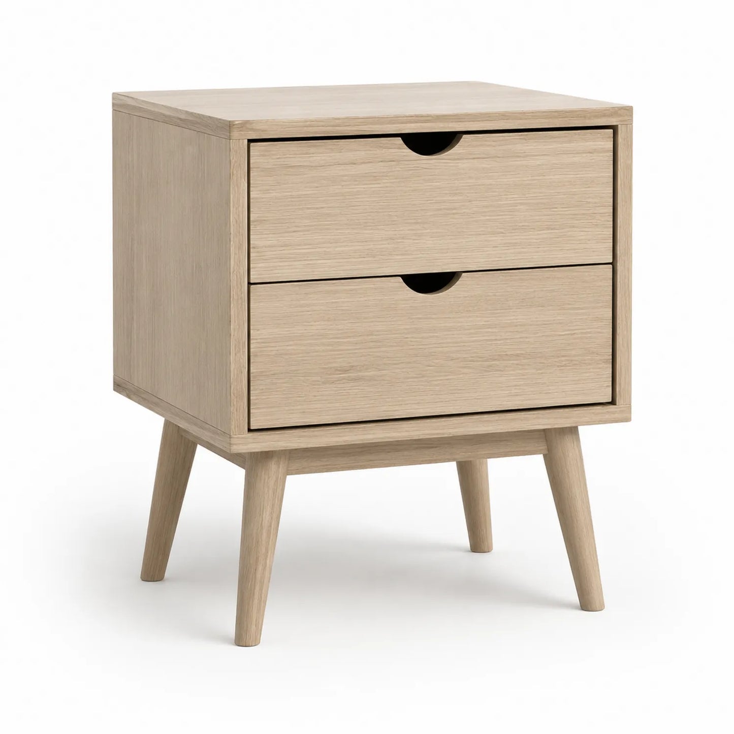 Holz Nachttisch mit 2 Schubladen 60x50x40cm